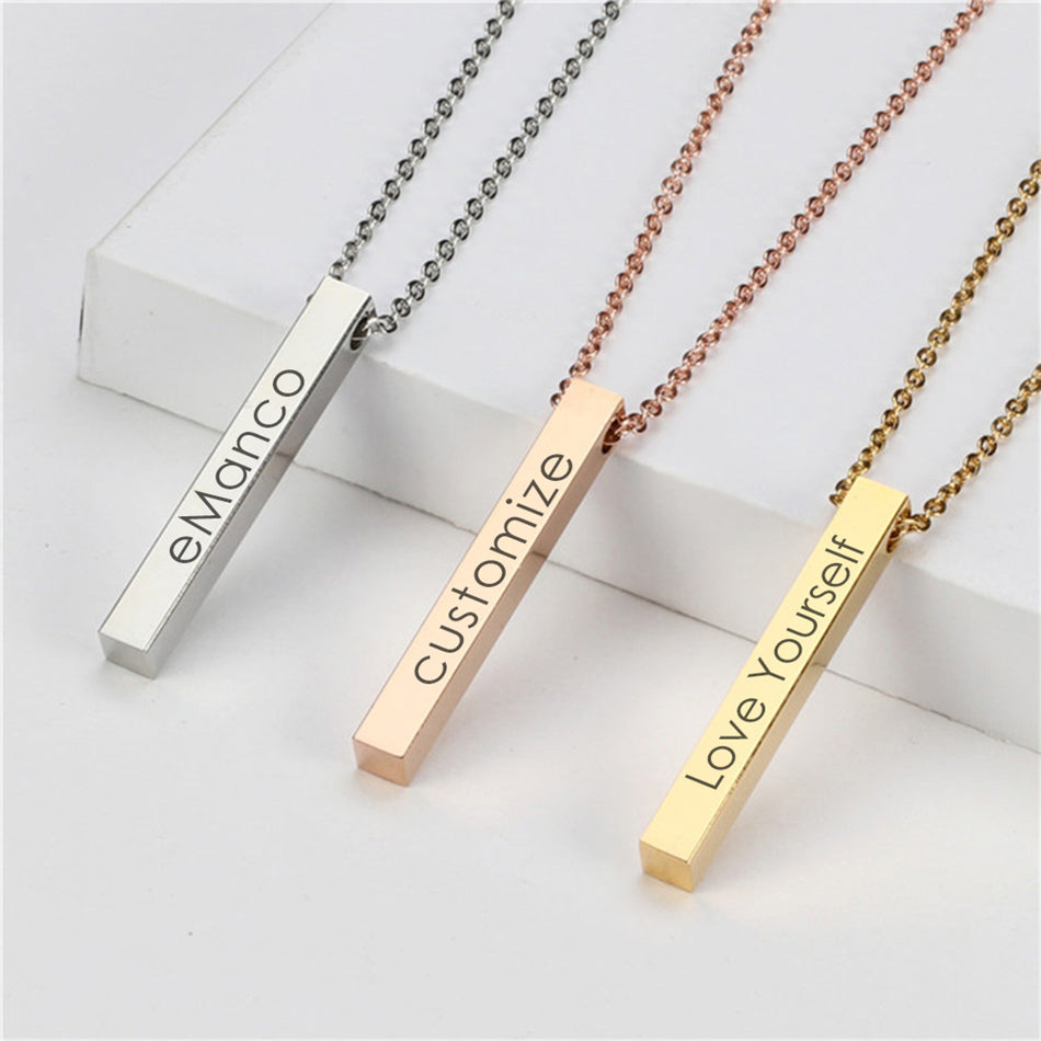 Custom Bar Name Necklace