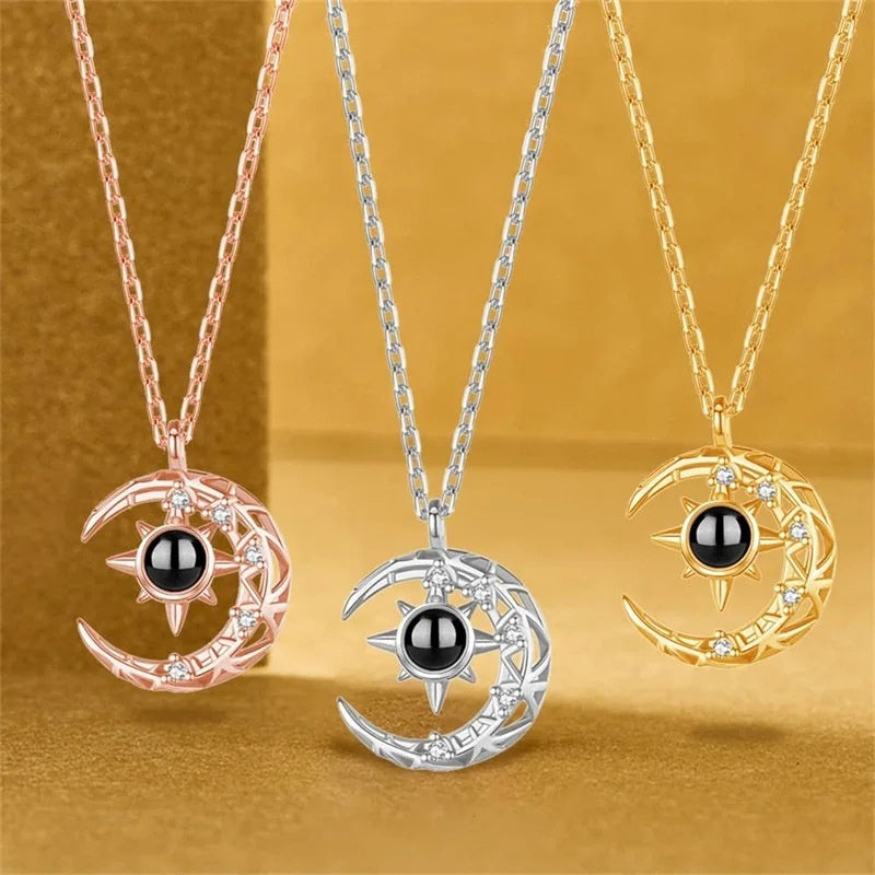 Moon Photo Projection Necklace