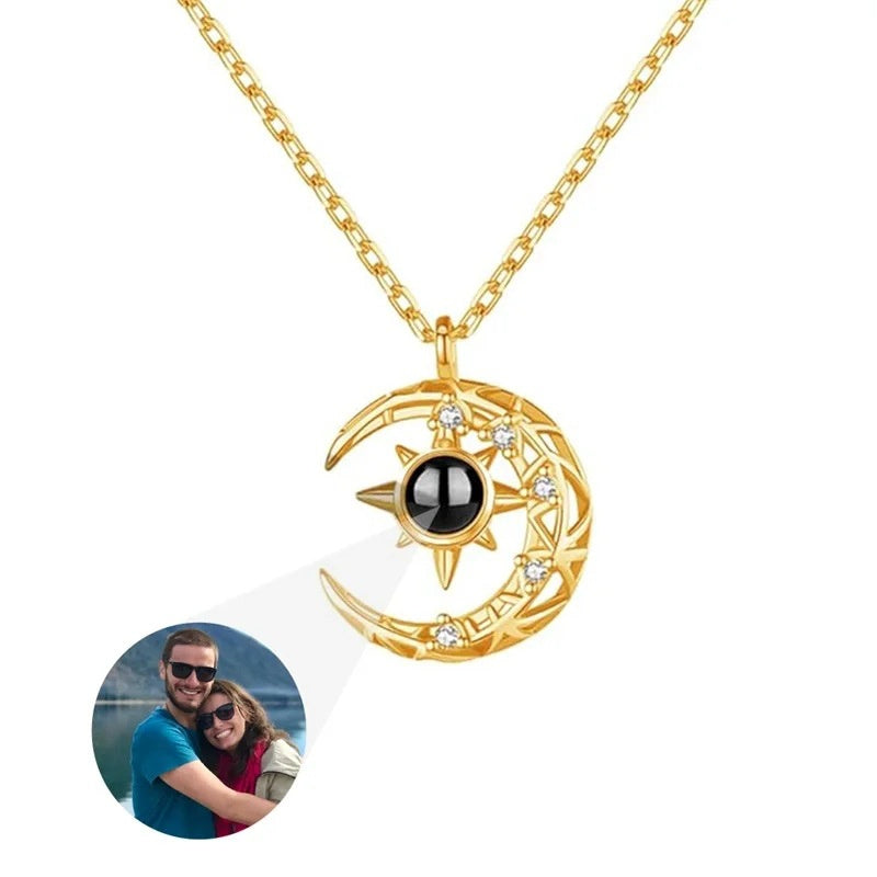 Moon Photo Projection Necklace