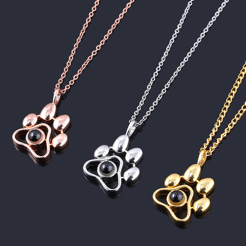 Paw Print Projection Necklace