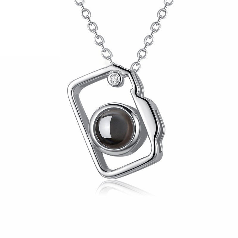 Camera Shaped Customized Photo Projection Necklace