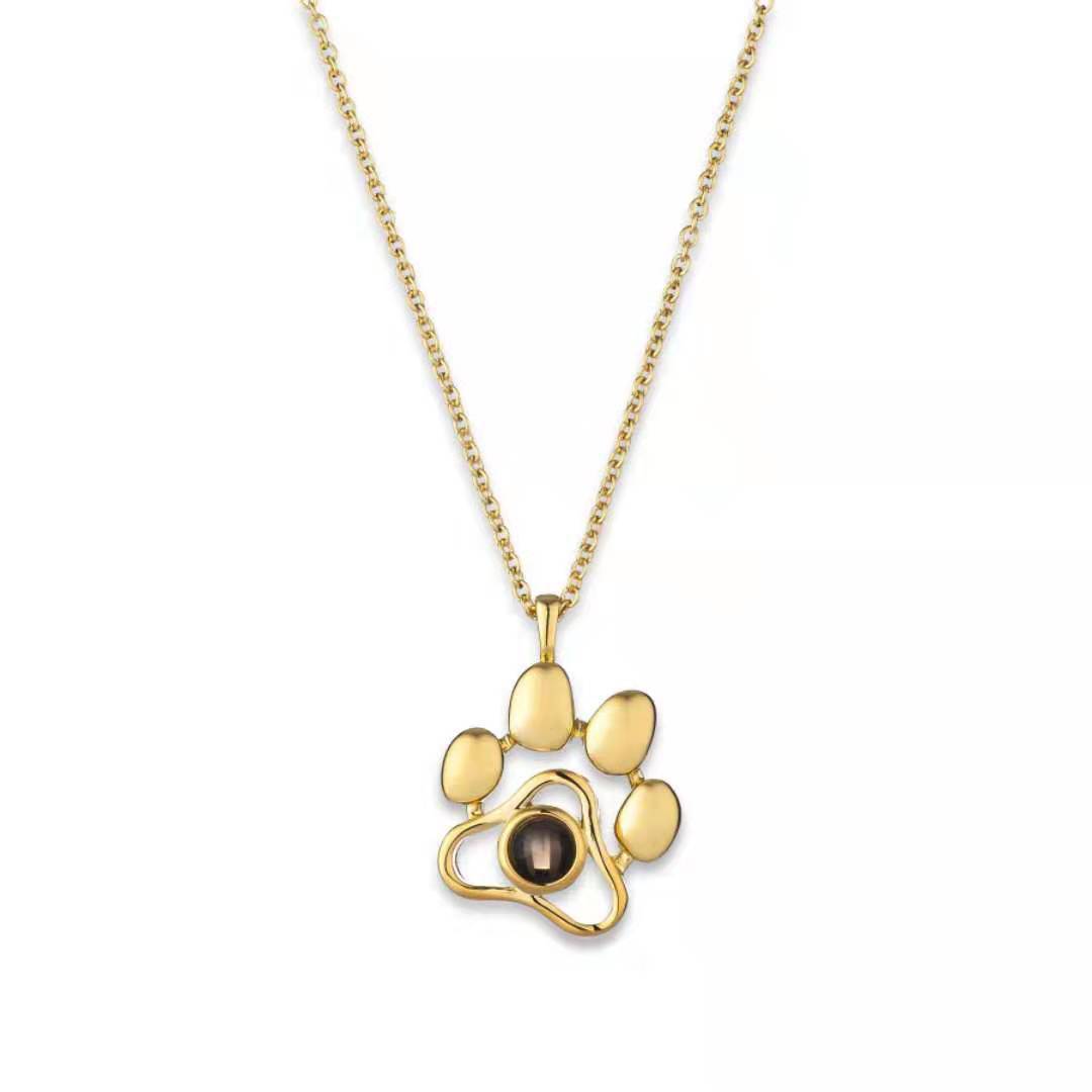 Paw Print Projection Necklace