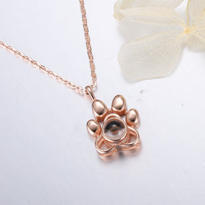 Dog Paw Projection S925 Silver Necklace