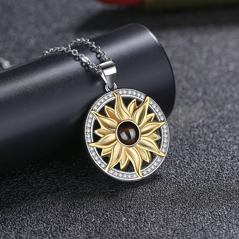 Sunflower Projection Necklace For Women