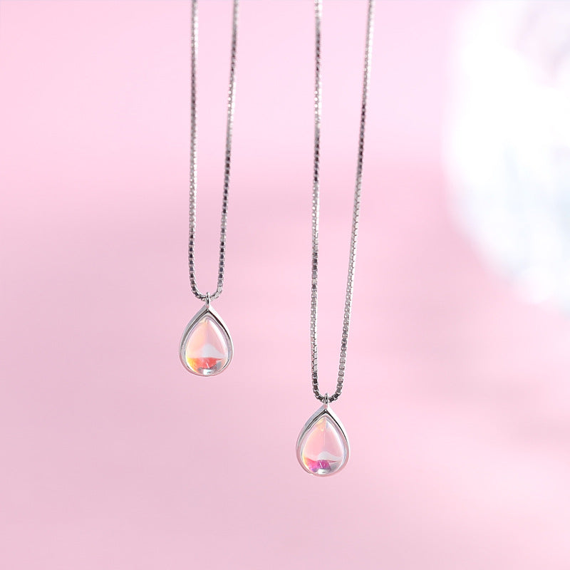 Moonstone drop necklace