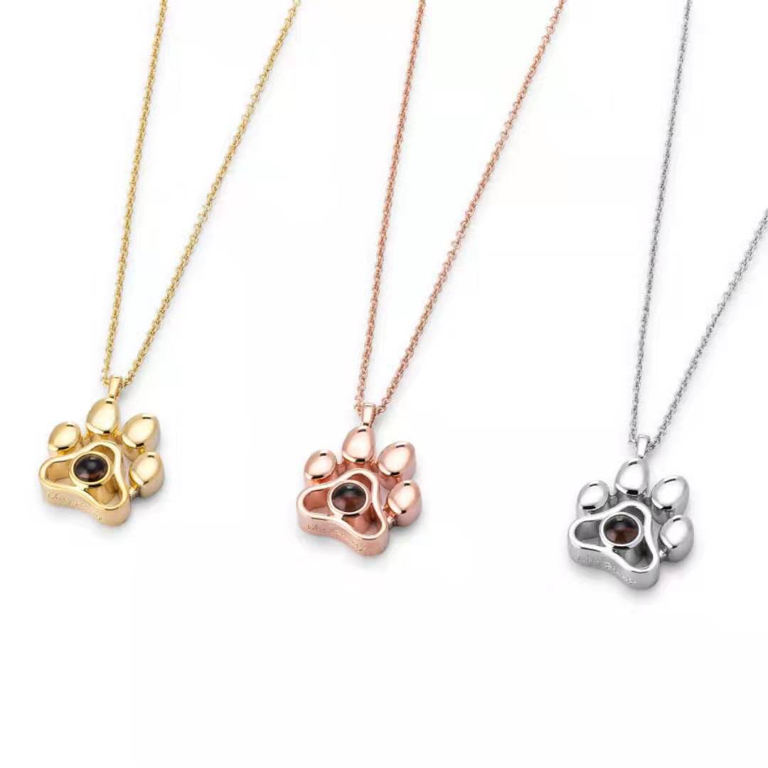 Paw Print Projection Necklace