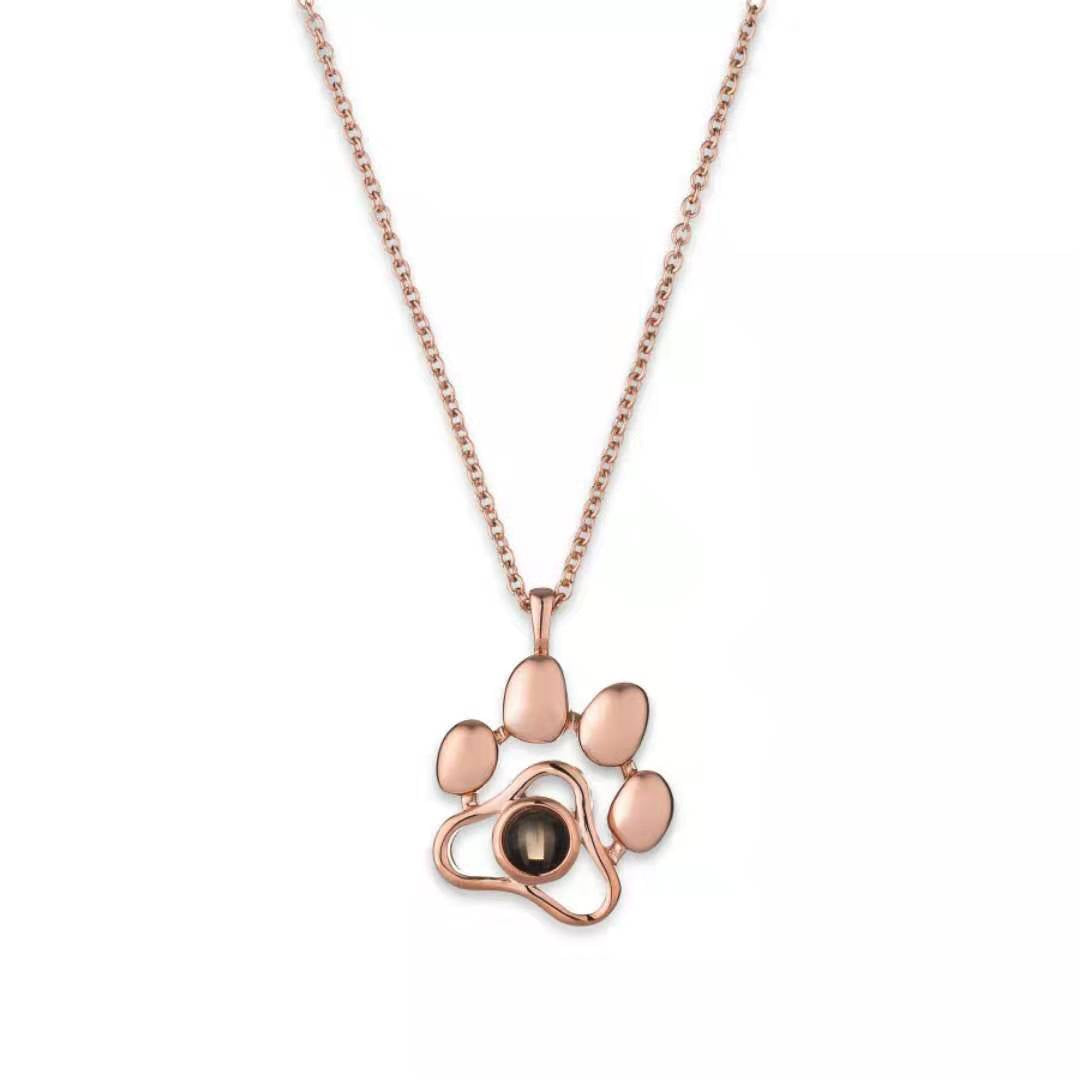 Paw Print Projection Necklace