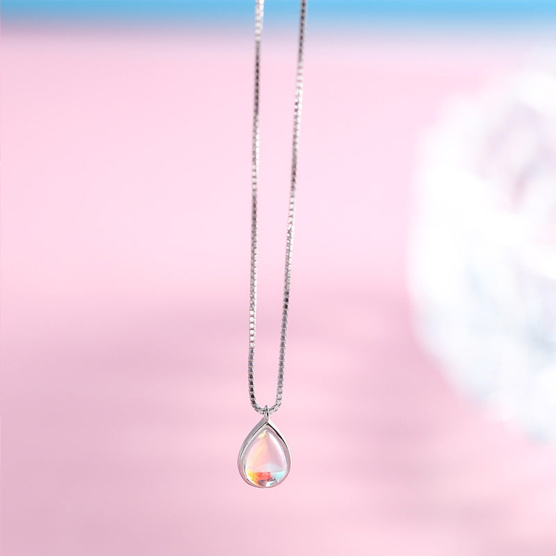 Moonstone drop necklace