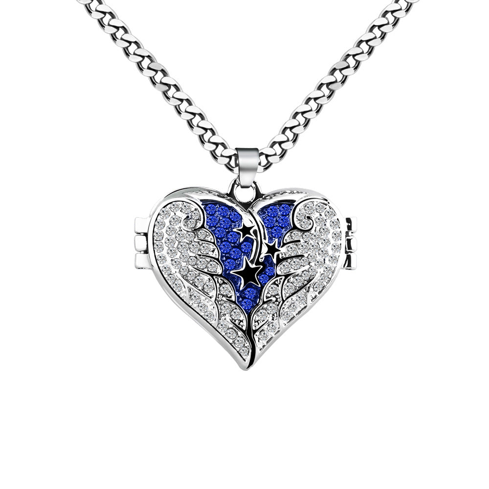 Angel Wings Necklace with Picture Inside