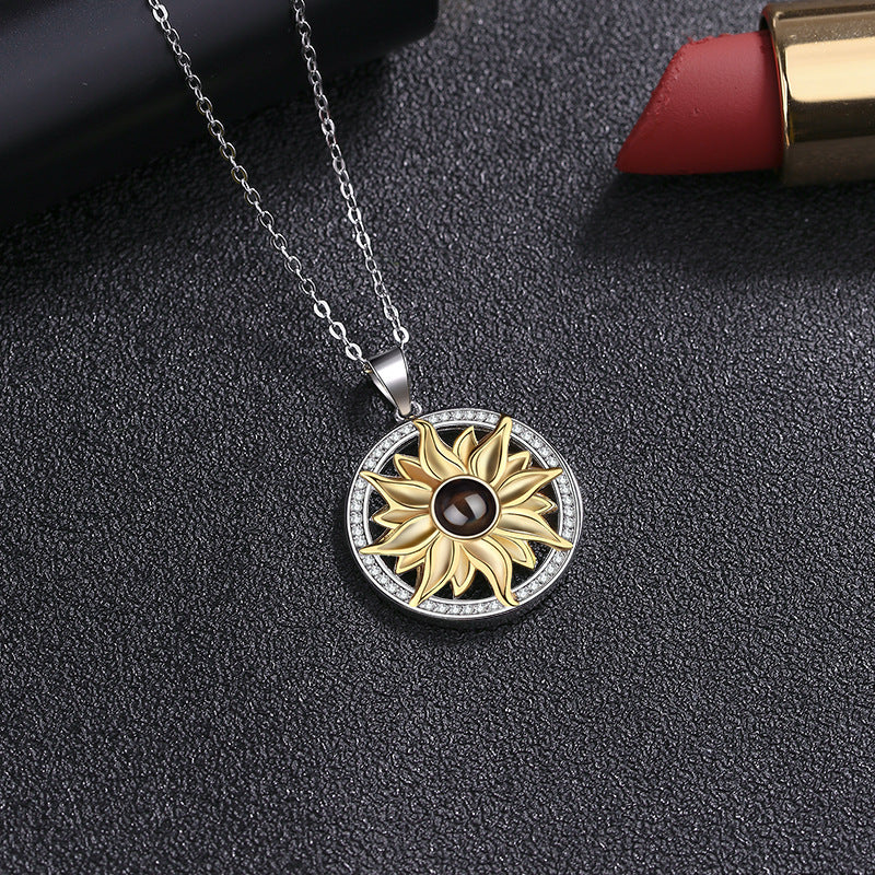 Sunflower Projection Necklace For Women