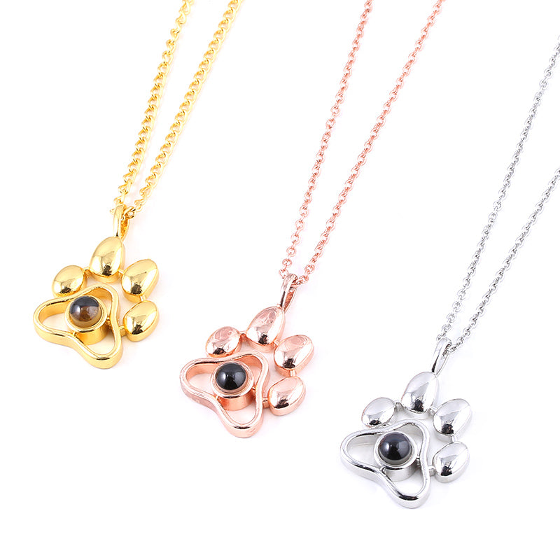 Paw Print Projection Necklace