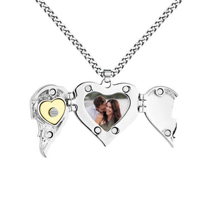 Angel Wings Necklace with Picture Inside