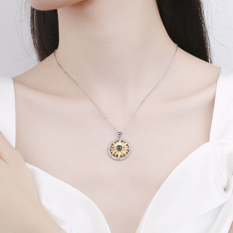 Sunflower Projection Necklace For Women