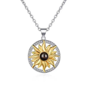 Sunflower Projection Necklace For Women