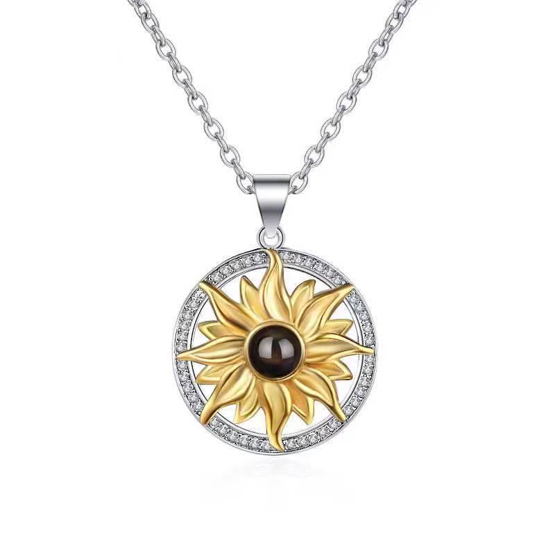 Sunflower Projection Necklace For Women