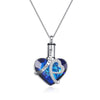 Sterling Silver Heart Cremation Urn Necklace